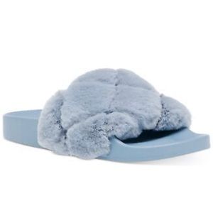 RARE:Steve Madden Women's Snooze-Q Quilted Plush Pool Slide Slippers